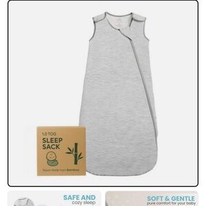 Cozy Seal Grey Baby Sleep Sack - Bamboo Rayon - 6-18 months NWT